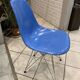 Turquoise blue DSR Eiffel fiberglass chair Eames Herman Miller vintage