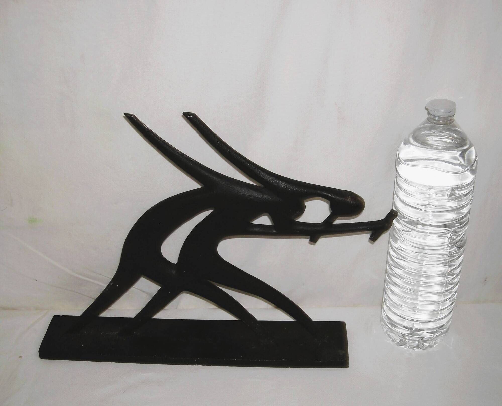 Modernist cast iron statuette from the 1950s.