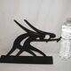 Modernist cast iron statuette from the 1950s.