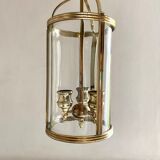 Golden lantern pendant lamp