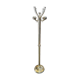 Coat rack - Golden metal / brass rotating head parrot