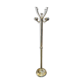 Coat rack - Golden metal / brass rotating head parrot