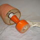 Lampe de chevet en bois orange de 1970