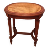 Tabouret canné bois