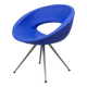 Sesta Smile armchair in Blue imitation leather