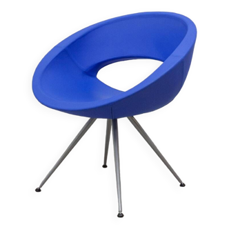 Fauteuil Sesta Smile en similicuir Bleu