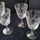 6 old crystal wine glasses from Arques, Saumur model.