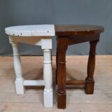 Pair of stool in solid chene