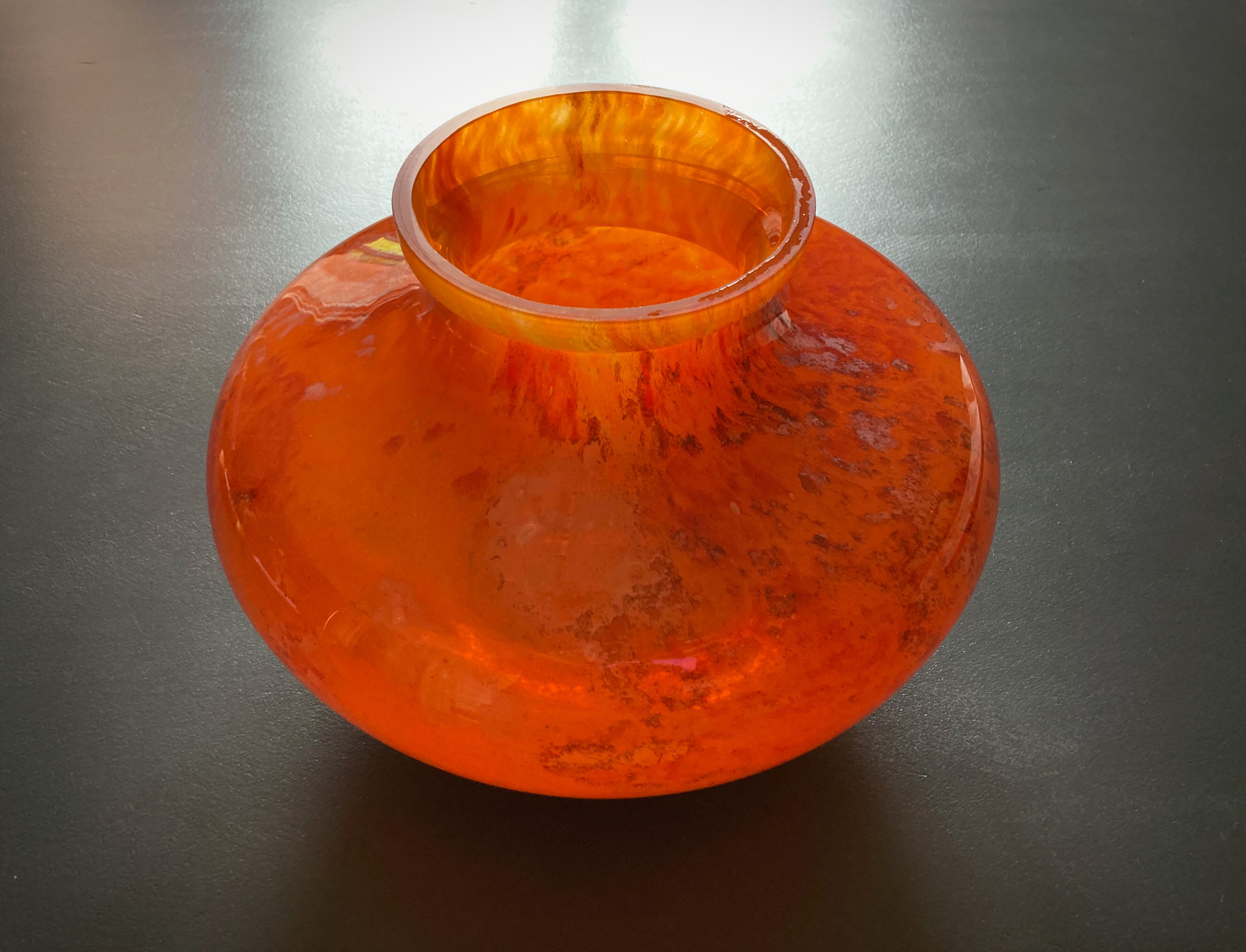 Large art-deco vase le lorrain glassware Daum Nancy 1925