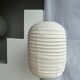 Suspension in rattan and natural japanese linen lantern shape h70 d50
