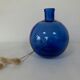 Round cobalt blue glass vase