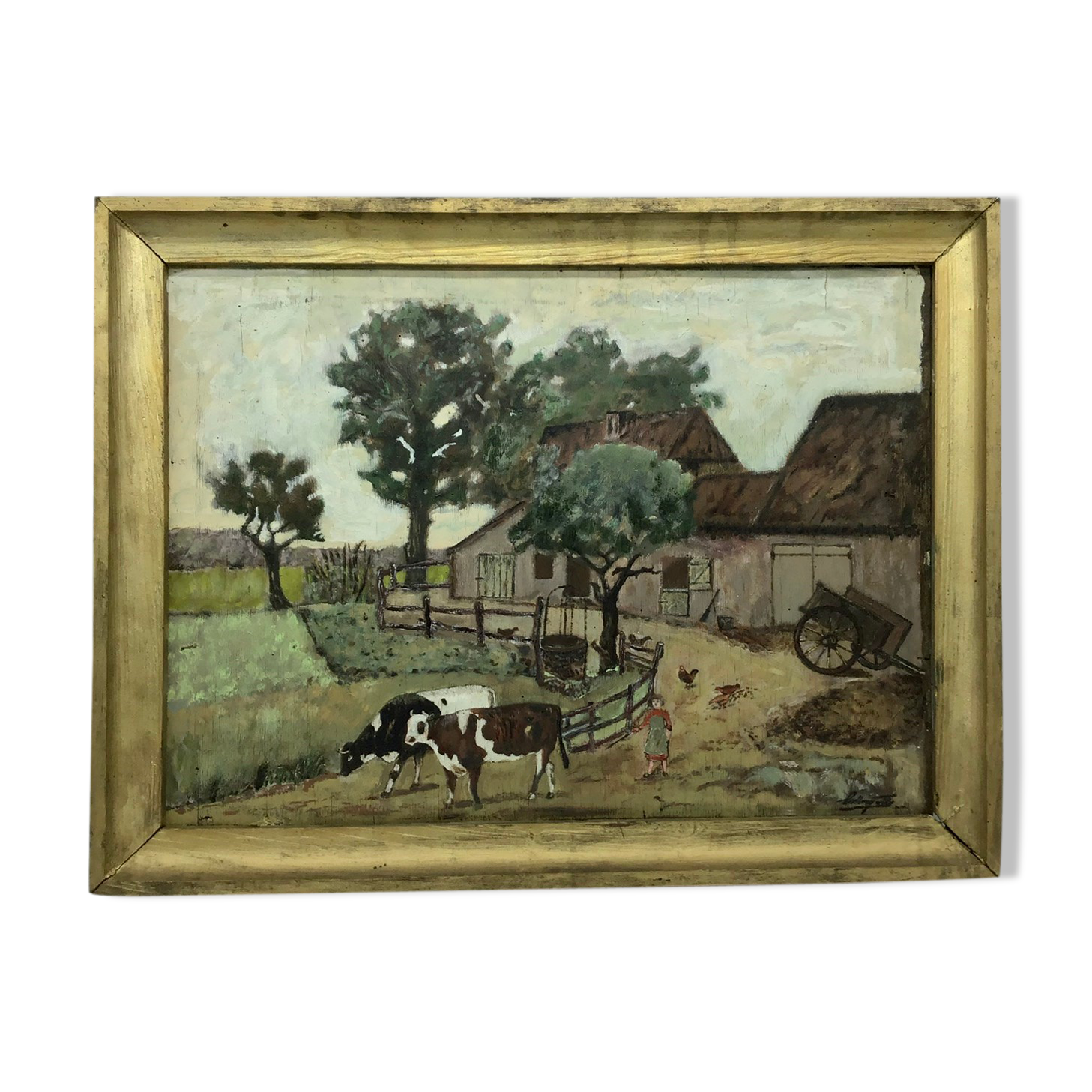 Old table, 1960s farmyard