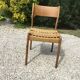 Chaise  bois et corde  italienne 1960