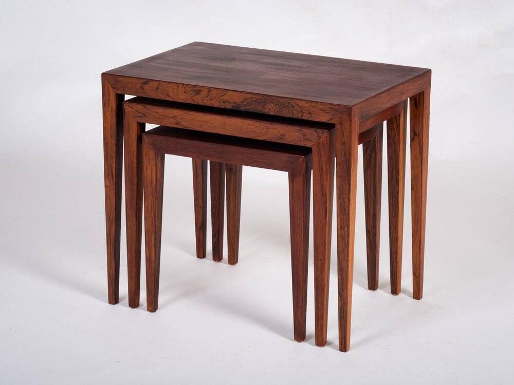 Nest Tables by Severin Hansen for Haslev Møbelsnedkeri, Denmark, 1960s, Set of 3