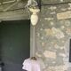 Chandelier, pink opaline suspension and white interior, complete antique