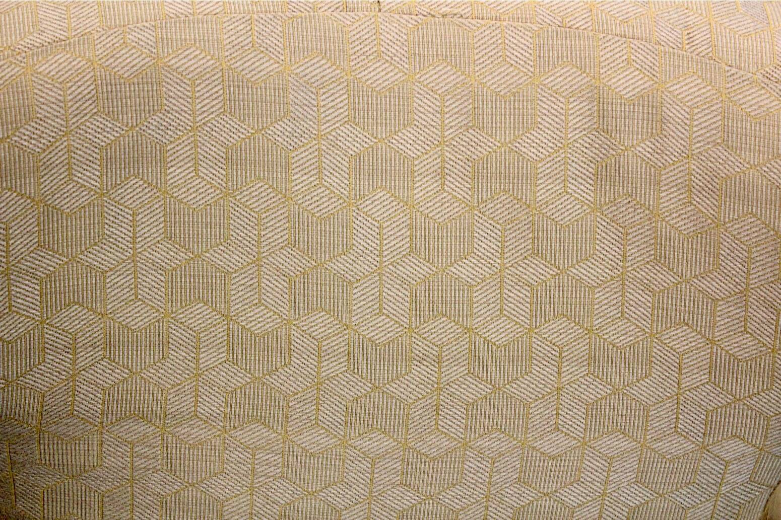Fauteuil « Horn Chair » de Karpen of California en tissu doré et noyer