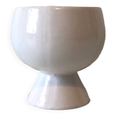 Coupelle à pied céramique blanc