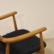 Scandinavian chair 1960 curved armrests
