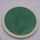 Set of green trivets Sarreguemines – Vintage ceramic