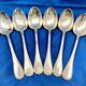 6 silver-plated metal tablespoons Christofle model Crossed Ribbons