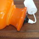 Vintage pendant lamp in orange opaline glass from the 70s