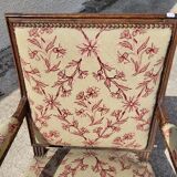 Fauteuil Louis XVI en noyer du XIXème siecle