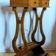 Lyre bedside table, cherry wood, 1960s.