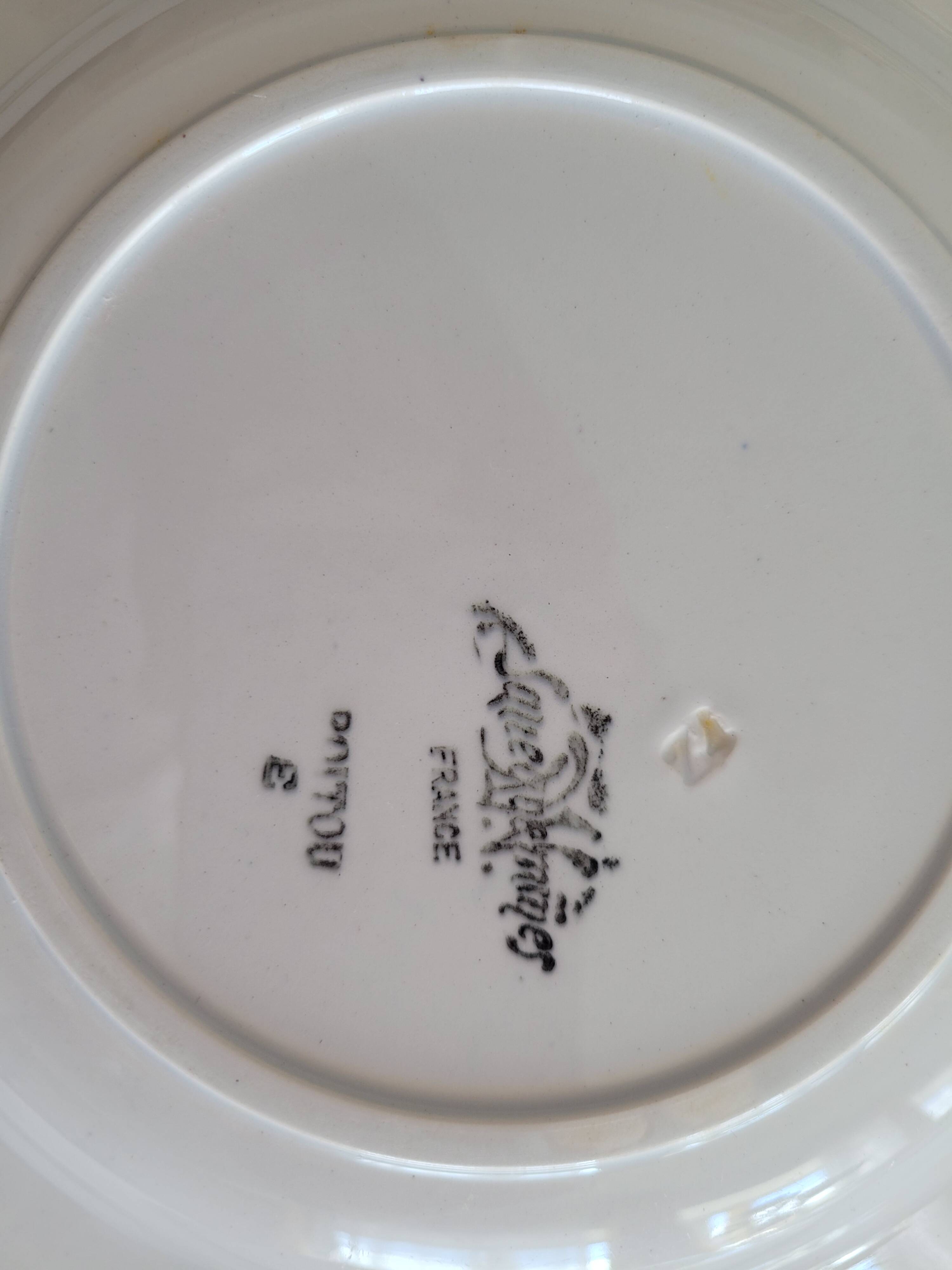 4 deep plates Poitou model from Sarreguemines