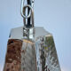Modern hammered chrome metal suspension