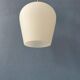 Small opaline glass pendant light, inverted tulip, Mid-Century.