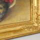Oil on panel painting still life bouquet of flowers signed Durand