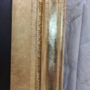Golden trumeau mirror with restaurant slate, 19th century