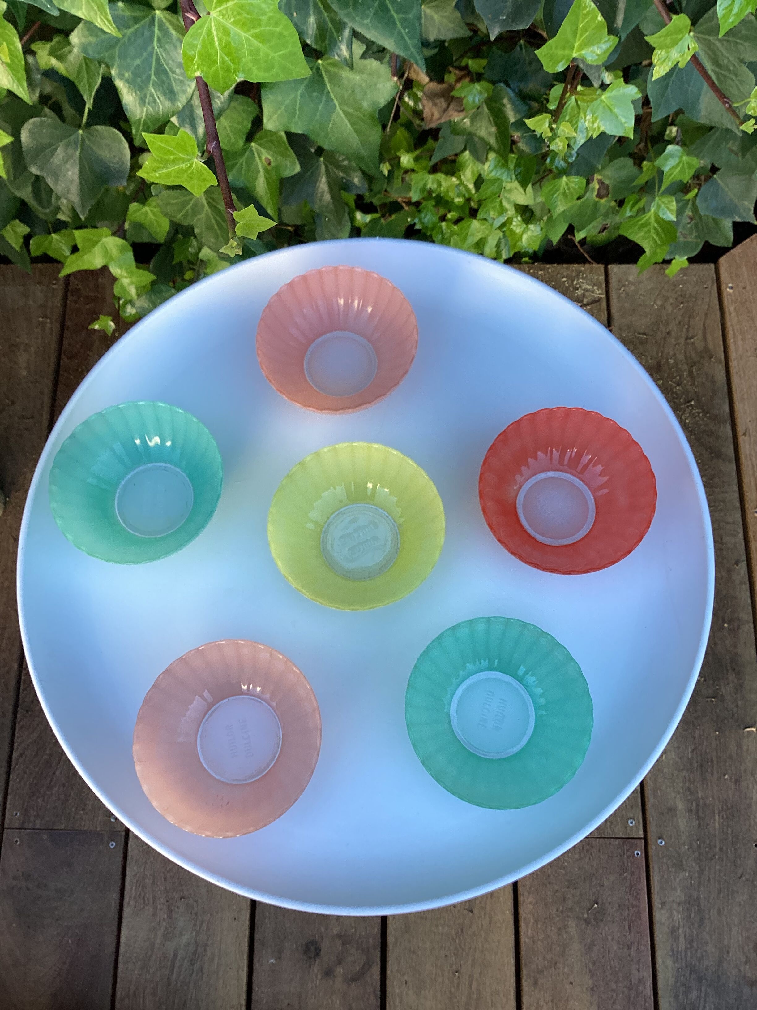 Vintage : 2 Raviers Oblongs – Verre transparent – «Huilor Dulcine» - Arts de la table