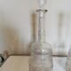 Pair of antique moulded glass carafes
