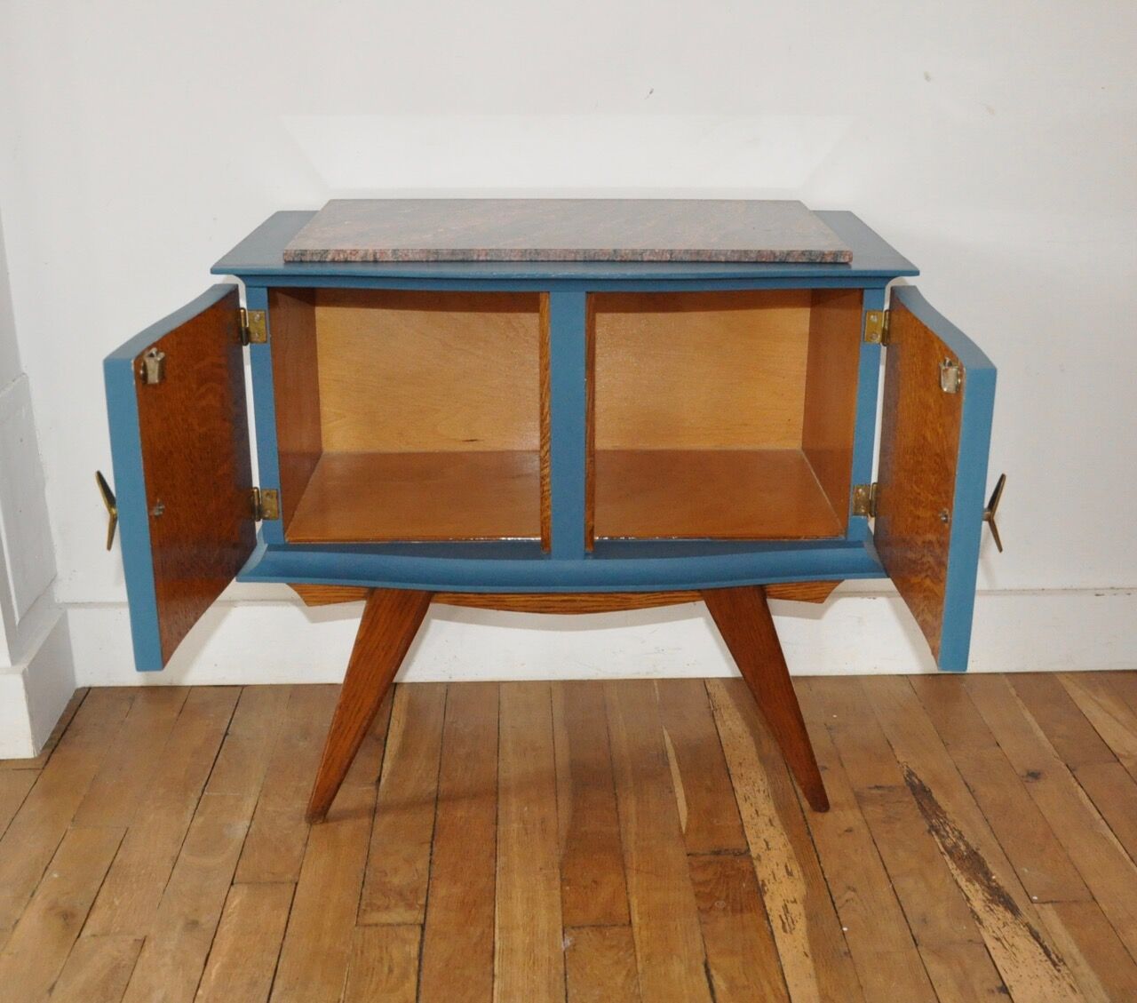 Peacock blue nightstand