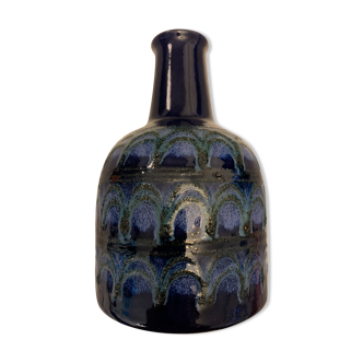 Strehla 1970 blue ceramic vase
