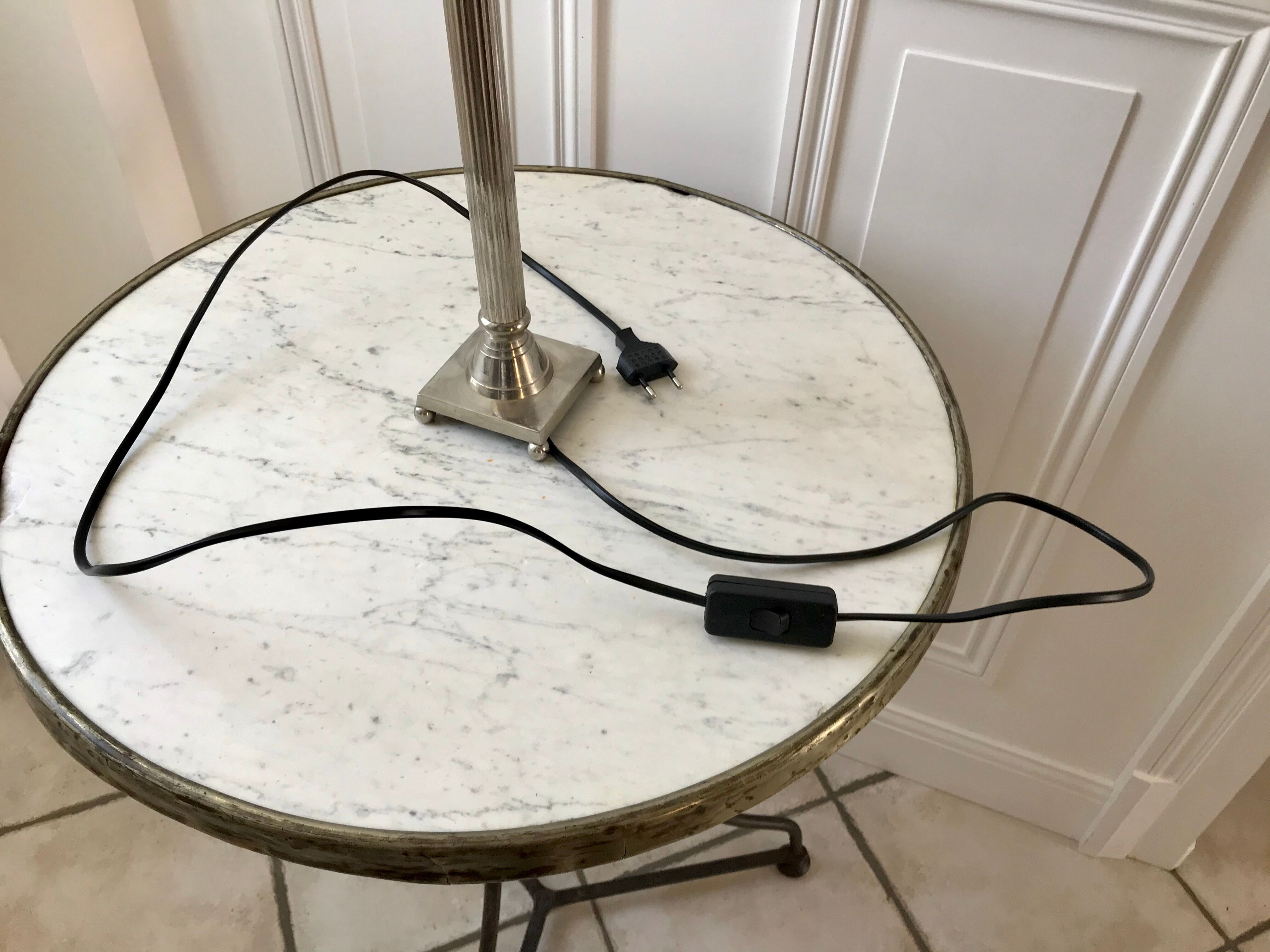 Silver metal lamp 50s