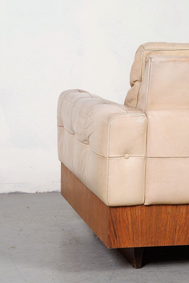 Vintage club chair in rosewood and leather