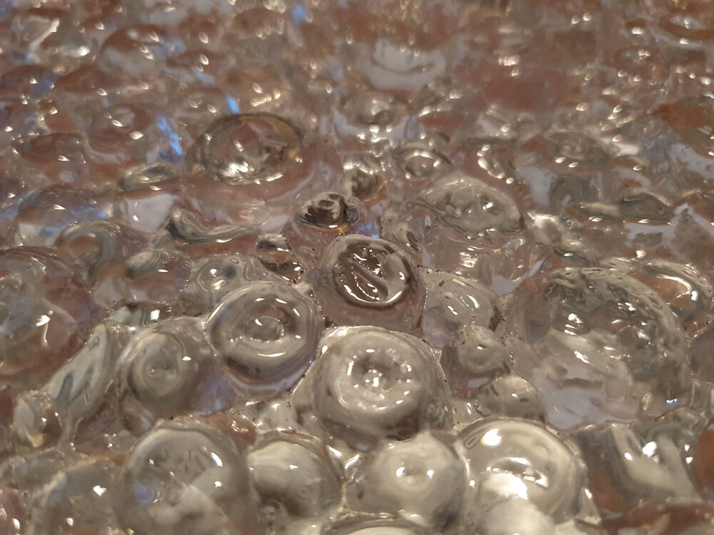 Vintage bubble glass ceiling light, 70s