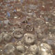 Plafonnier bubble verre vintage, années 70