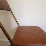 Chaise pliante lafuma vintage en cuir