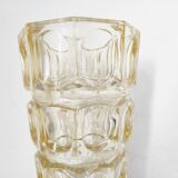 Yellow glass vase by Josef Hoffman for Moser