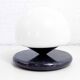 Lampe champignon en marbre et verre opalin