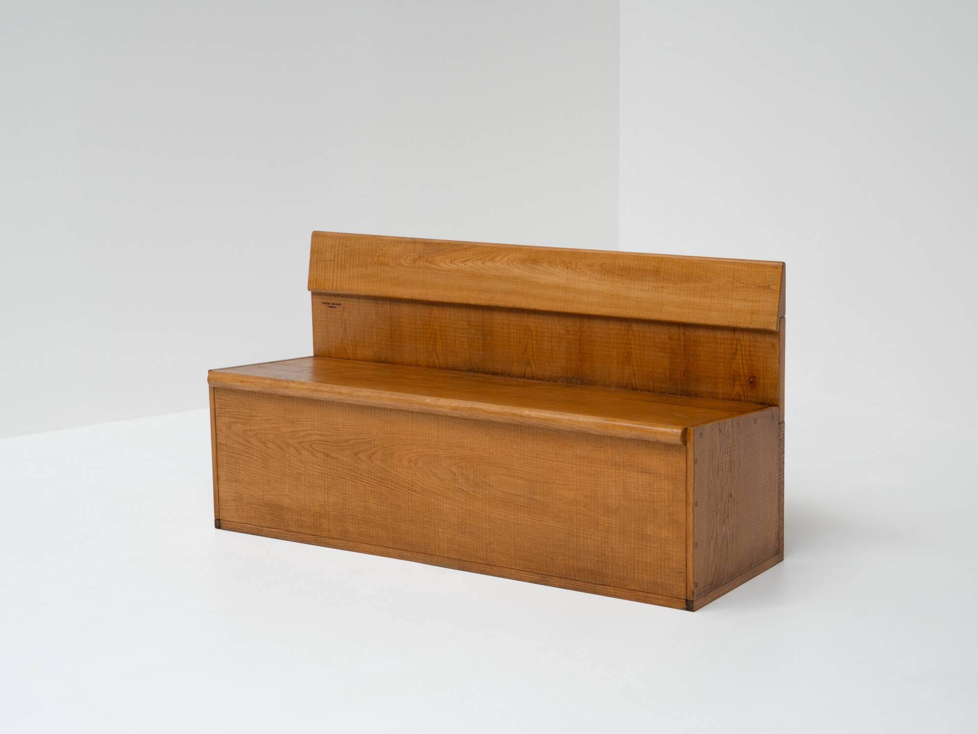 Officina Rivadossi Oak Bench, Italy 1970s