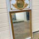 Trumeau mirror with oval decoration and wooden pediment 1920