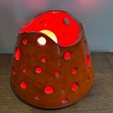 Openwork orange ceramic lamp