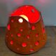 Openwork orange ceramic lamp