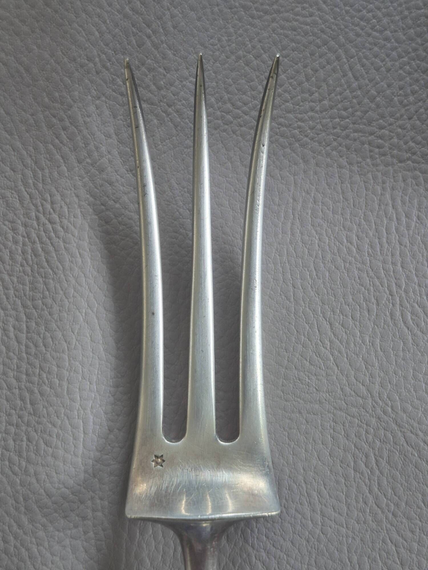 Antique Christofle silver-plated leg fork – A613