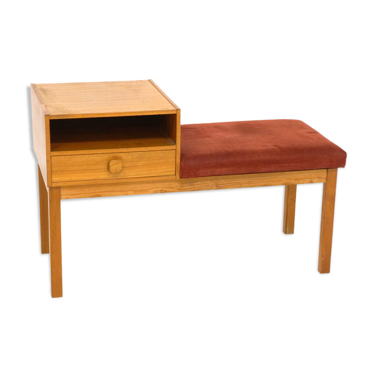 Teak telephone bench, Sweden, 1960
