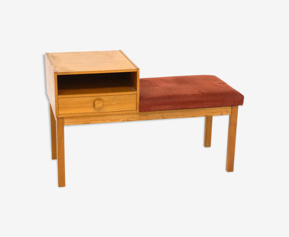 Teak telephone bench, Sweden, 1960